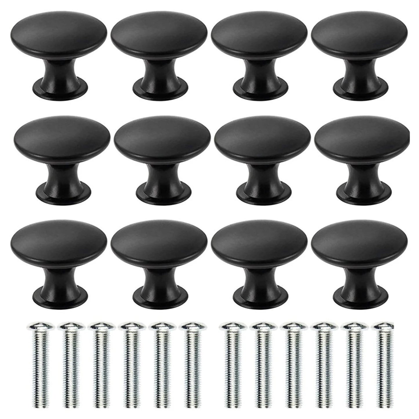 Black Cabinet Knob Set