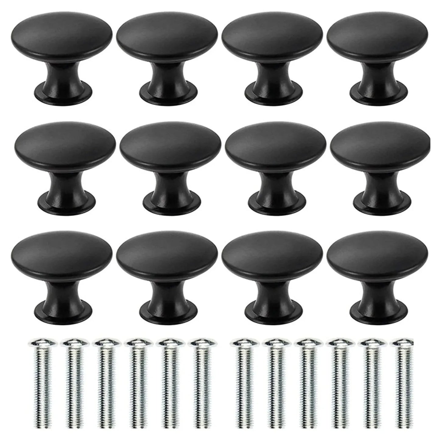 Black Cabinet Knob Set